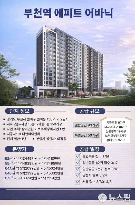 부천역 에피트 어바닉 경기 분양 청약 일정 총정리