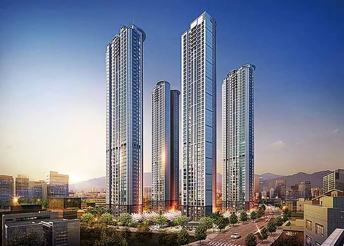 우정동에 54층 초고층 아파트'한양 립스 더 스카이' 612세대