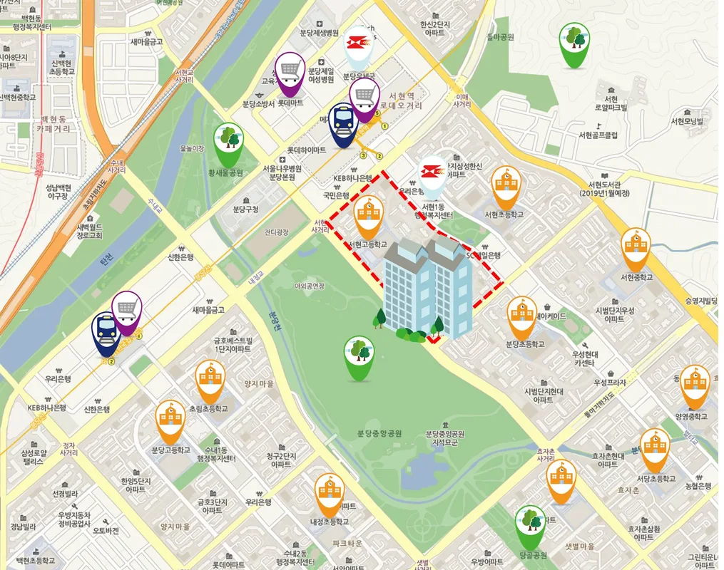 경기 성남시 분당구 서현래미안 완전 분석 — 시세·학군·교통·투자 전망 (2026)