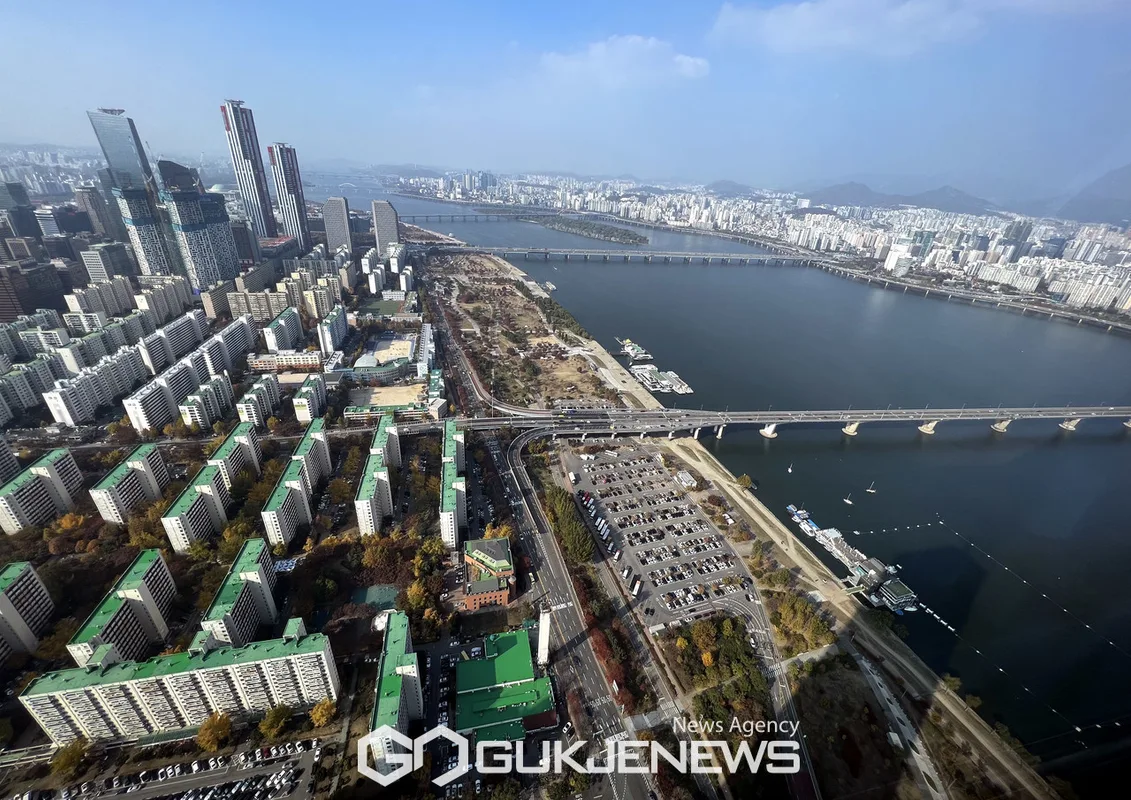 3빌딩 전망대에서 바라본 시범아파트 단지 전경