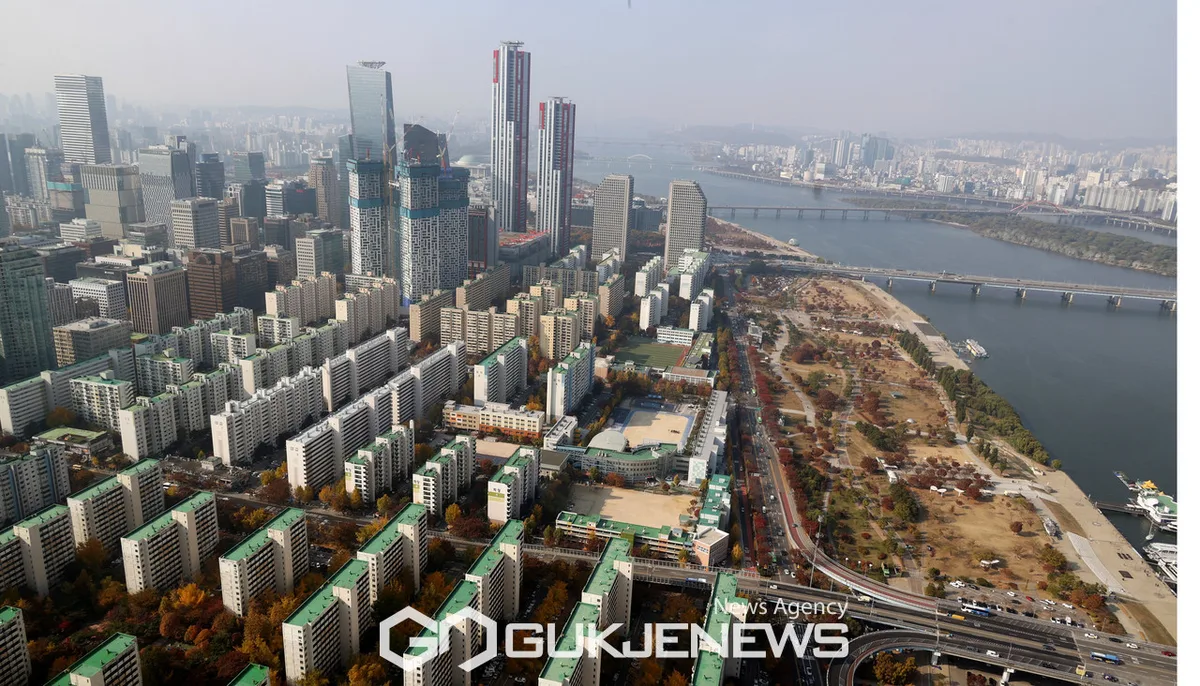 3빌딩 전망대에서 바라본 시범아파트 단지 전경